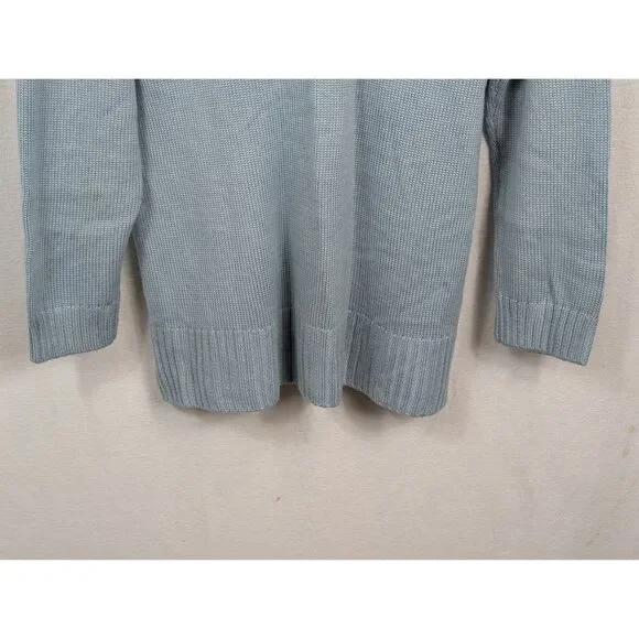 Calvin Klein Relaxed Cowl Neck Knit Sweater Blue Women's Size Large - Picture 14 of 15